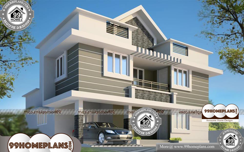 Two Story House Plans for Small Lots - 2 Story 1550 sqft-Home