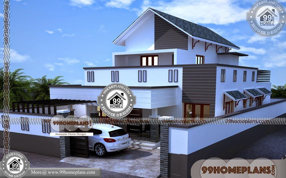 Architects in Kerala House Plans 90+ Double Storey House Elevation