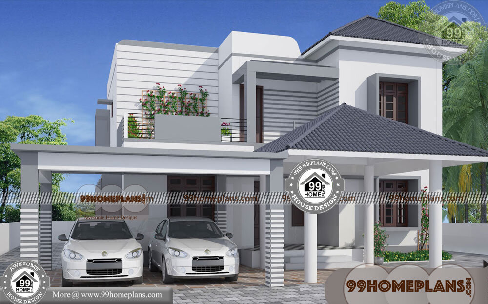 Architectural Design Home Plans & 80+ Modern Two Storey Homes Plans