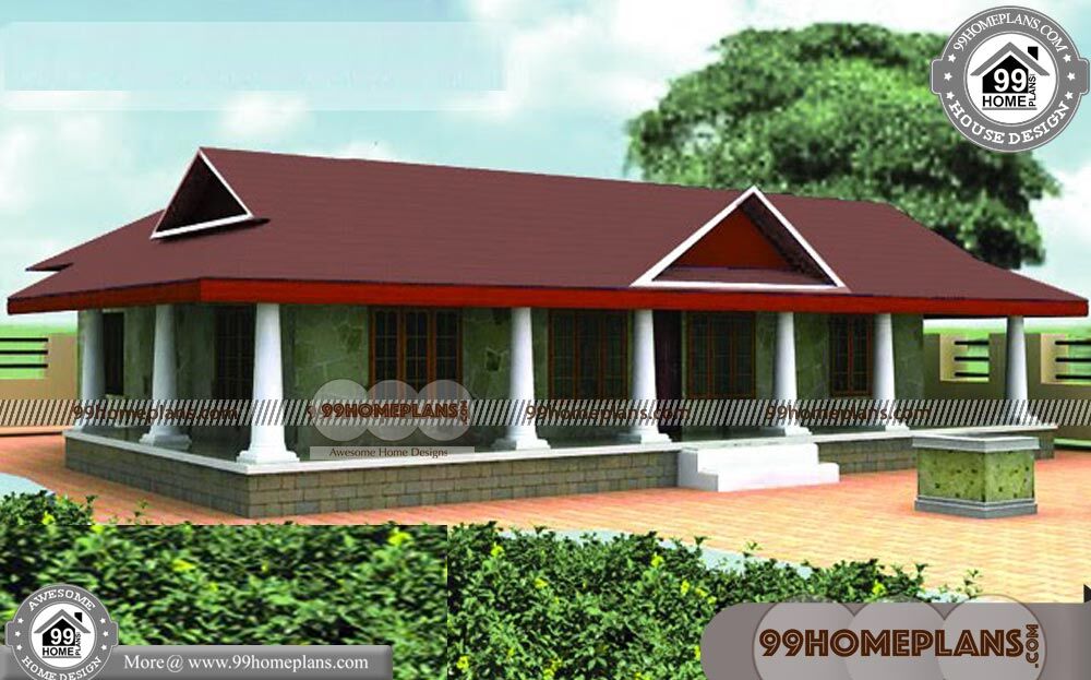 Beautiful Single Storey Houses | 100+ Kerala Traditional Homes Photos