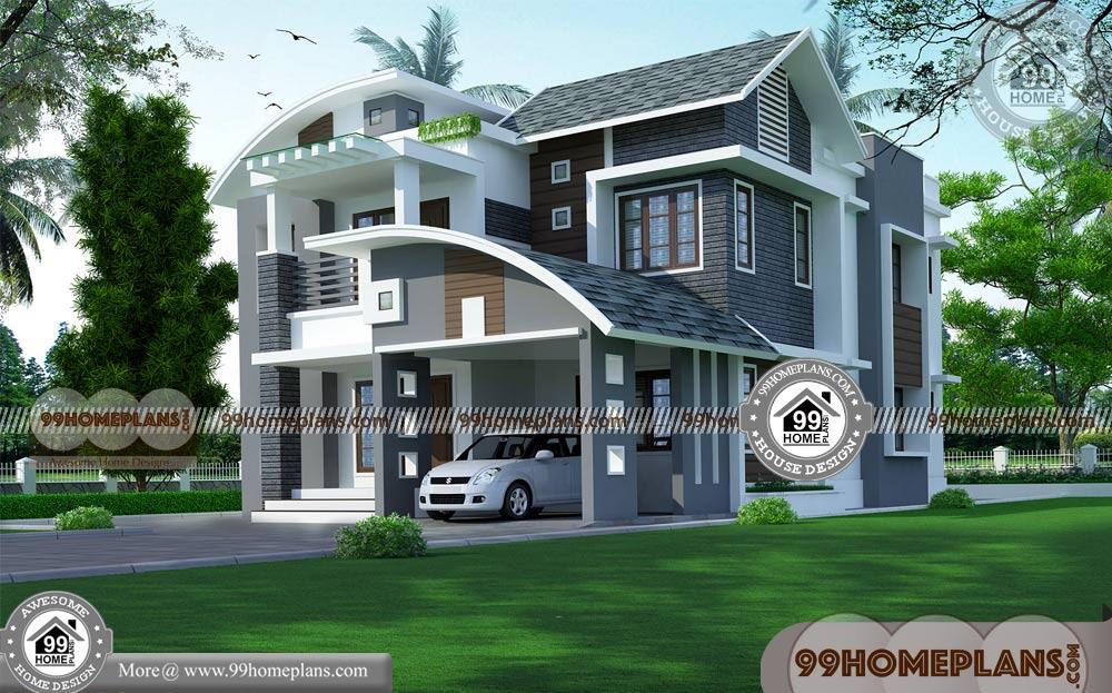 Free Indian House Plans and Designs | 50 Small Two Story House Designs