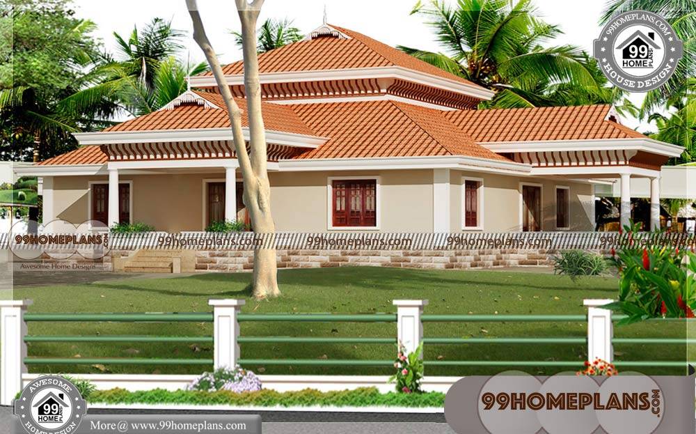 Front Design of Single Story House 75+ Kerala Traditional Small House