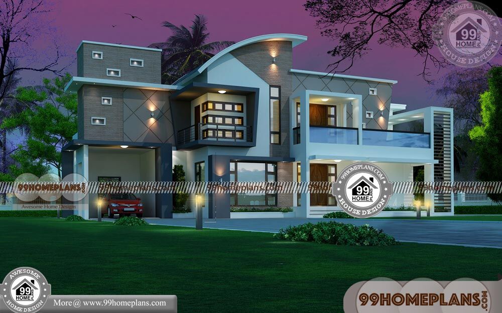 Front View Design of Indian House & 70+ Floor Plan Double Storey House