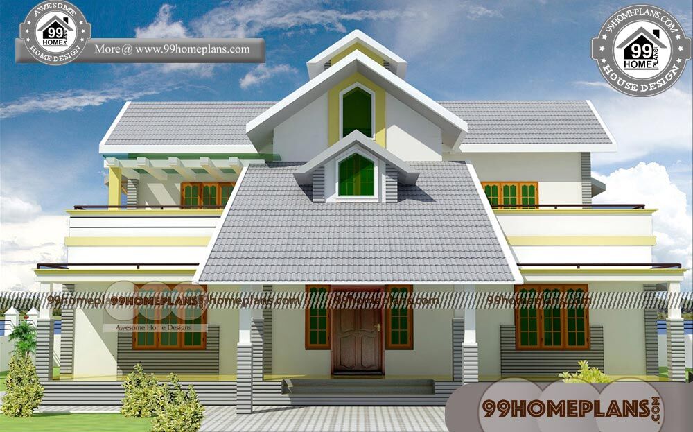 House Elevation Styles & Two Story Simple House Plans & Modern Ideas