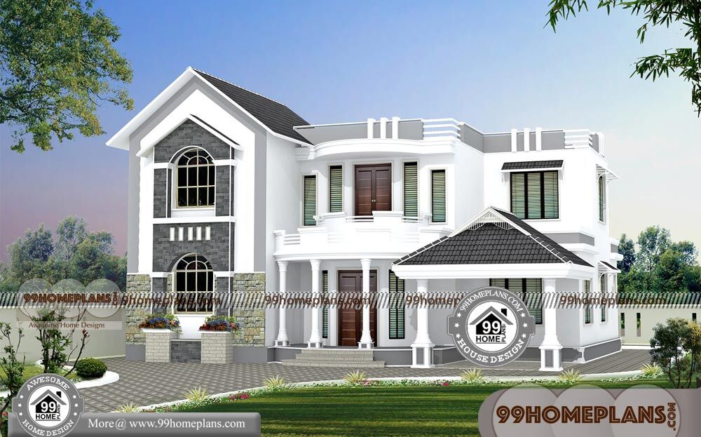 Indian Style 2 Floor House Plans