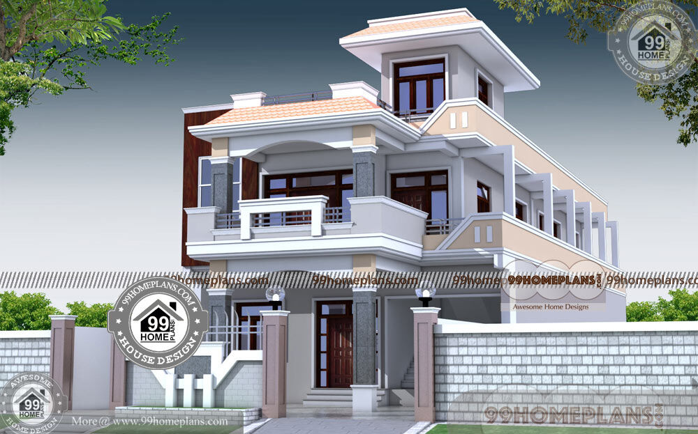 House Plans on Narrow Lots 60+ Beautiful Two Storey House Designs