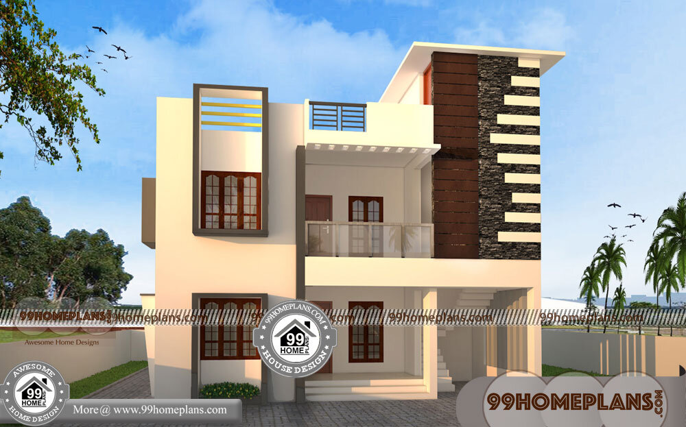 Indian Home Design 3D Plans 70+ Two Storey Terrace House Designs