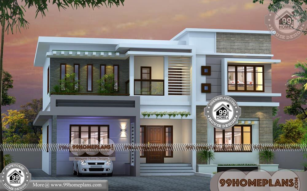 Indian Home Plans & 80+ Two Storied House Plan Most Beautiful Designs