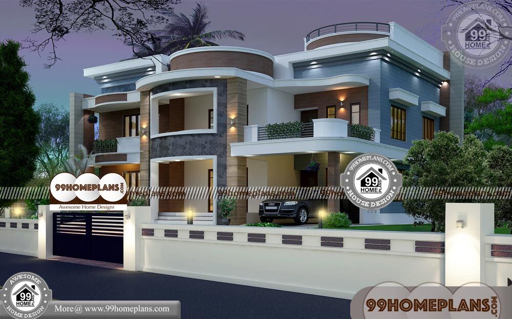 Indian House Elevation Designs & 90+ Modern Double Story House Plans