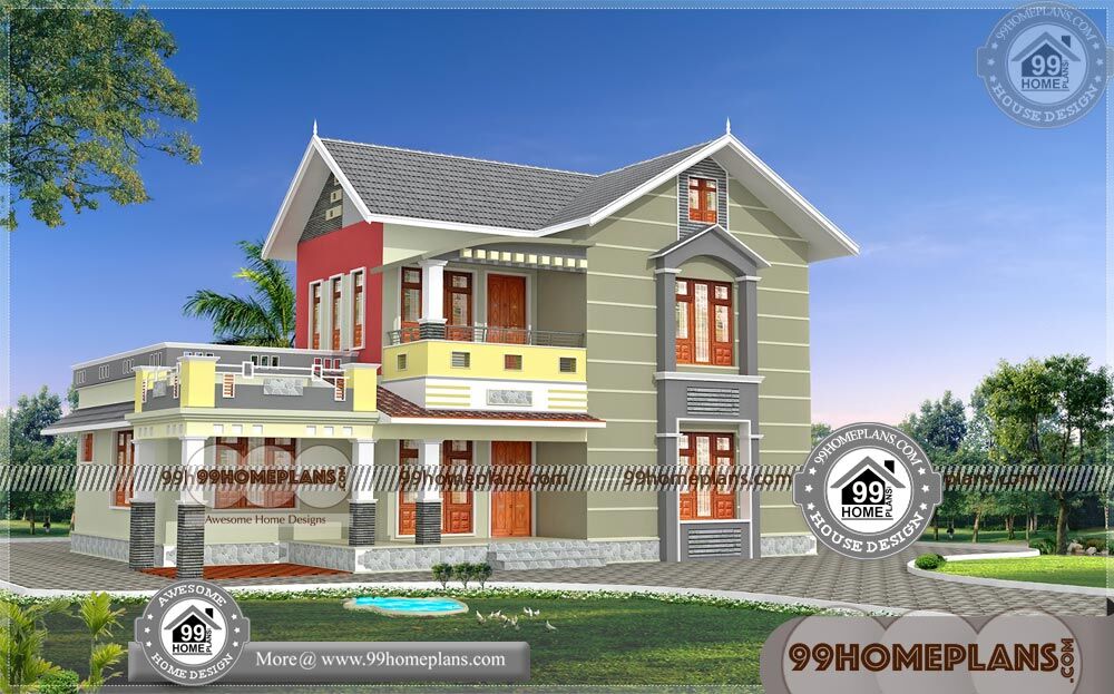 Low Cost House Plans &amp; Estimate 90+ Small Two Storey Homes Designs