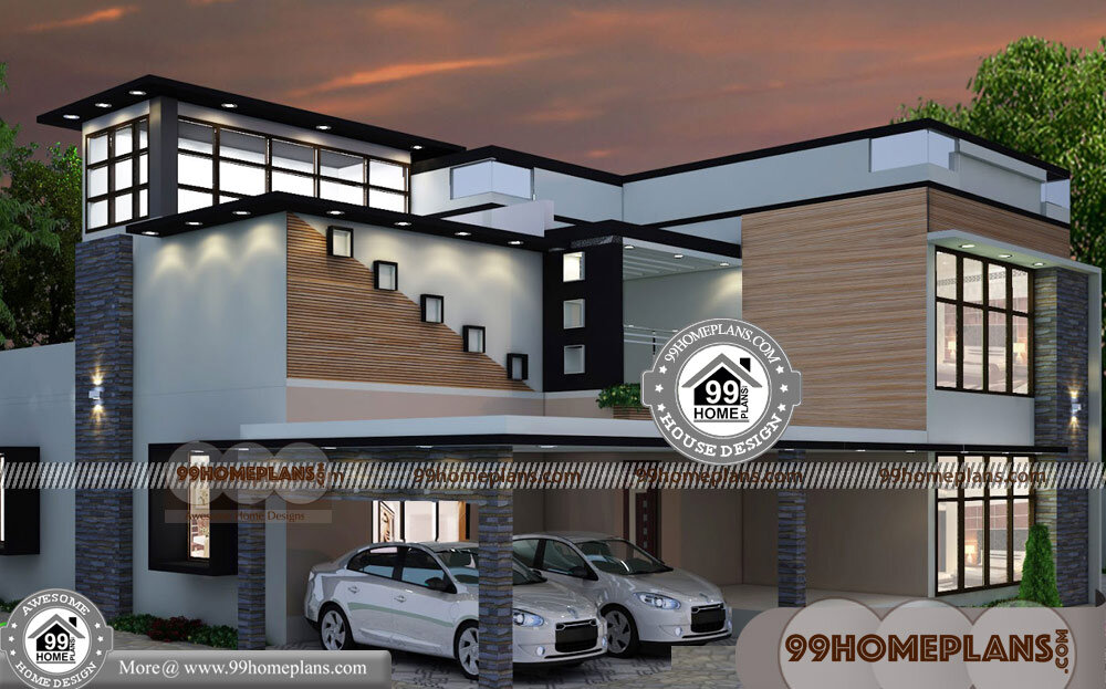 Modern House Designs Low Cost 50+ 3D Double Story House Plans Ideas