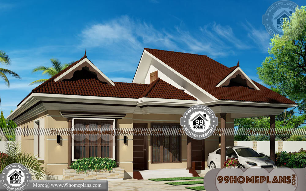 Modern One Floor House Plans & 100+ Traditional Kerala House Designs