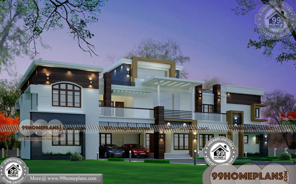 Modern Villa Designs and Floor Plans 60+ 2 Storey Home Plans Online