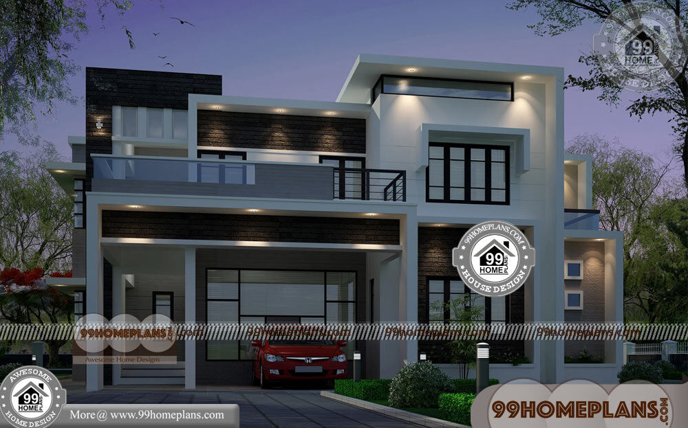 Modern Villa Plan Designs | 90+ Two Storey Home Plans Stylish Houses