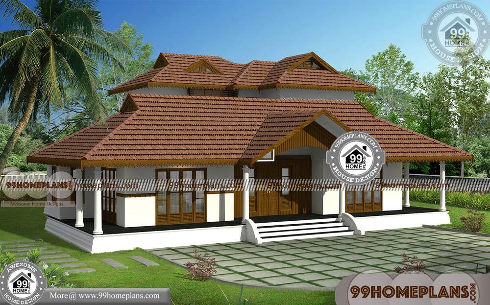 Nadumuttam Veedu & 100+ Two Storey House Plans Traditional Designs