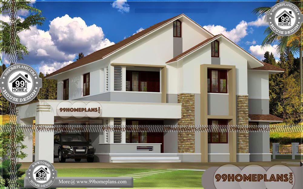 New Home Plans Indian Style | 70+ Narrow Lot Double Storey Homes