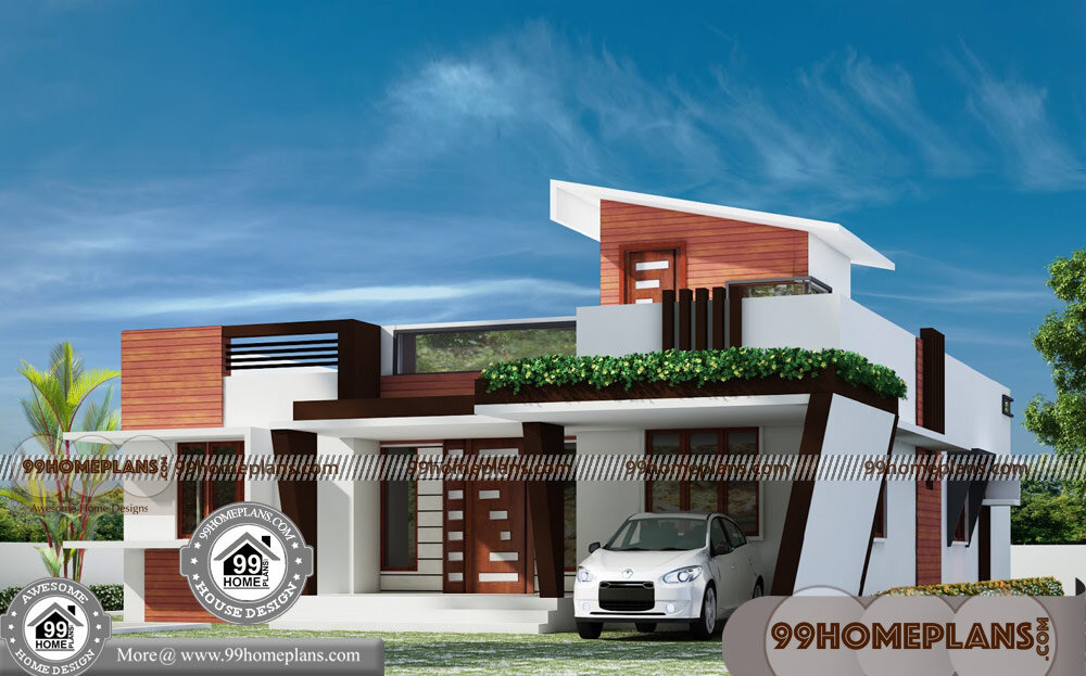 Single Floor Contemporary House Design 70+ 3d Elevation Of House Idea