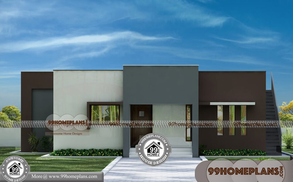 Single Storey Narrow Lot Homes 70+ Contemporary Style House In Kerala