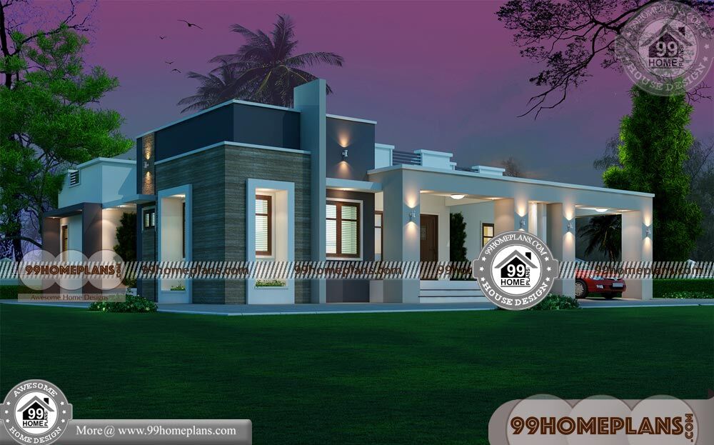 Single Story House Elevation | 90+ Small Ultra Modern House Plans