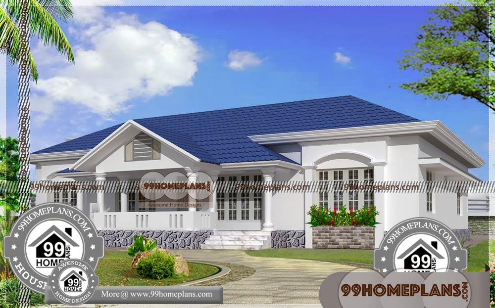 Single Story House Plans for Narrow Lots & Traditional Kerala Homes