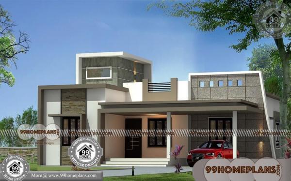 Single Story Open Floor Plans 60+ Kerala Contemporary House Elevations