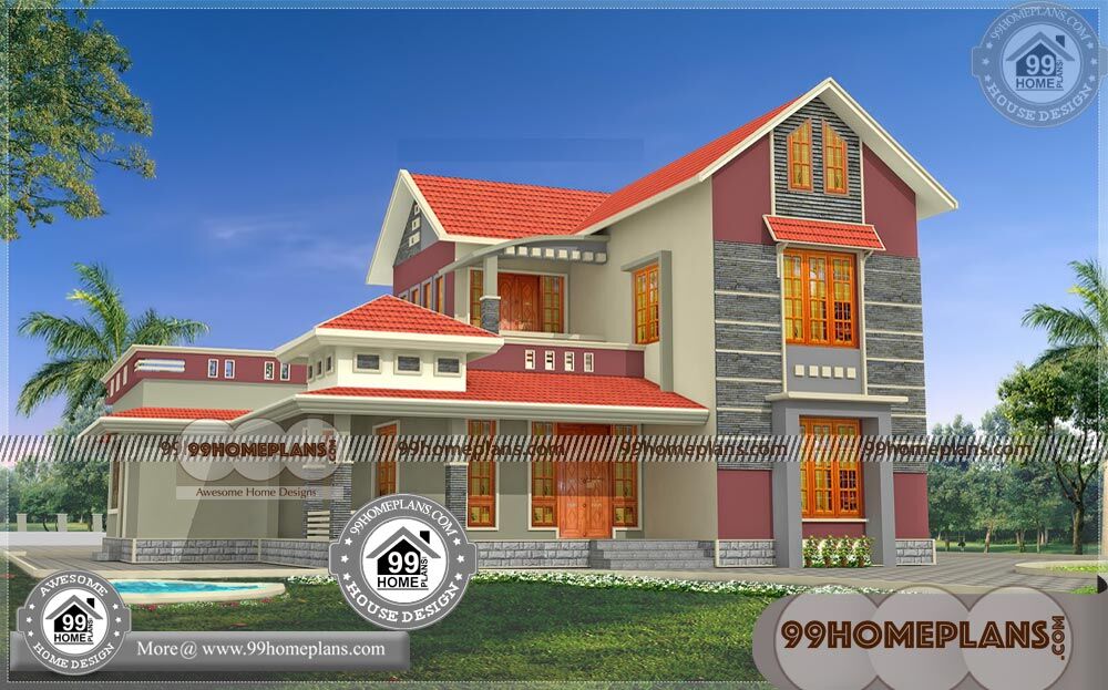 Small Beautiful Low Cost House Plan Design 80+ Two Floor Home Plans