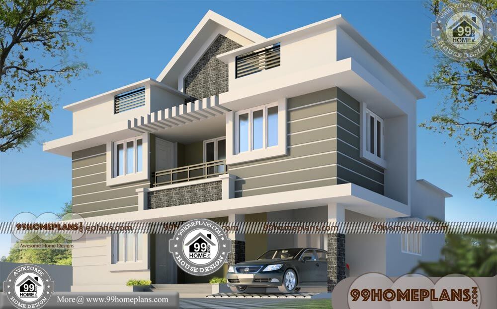 Two Story House Plans for Small Lots | 90+ Kerala Homes Design Style