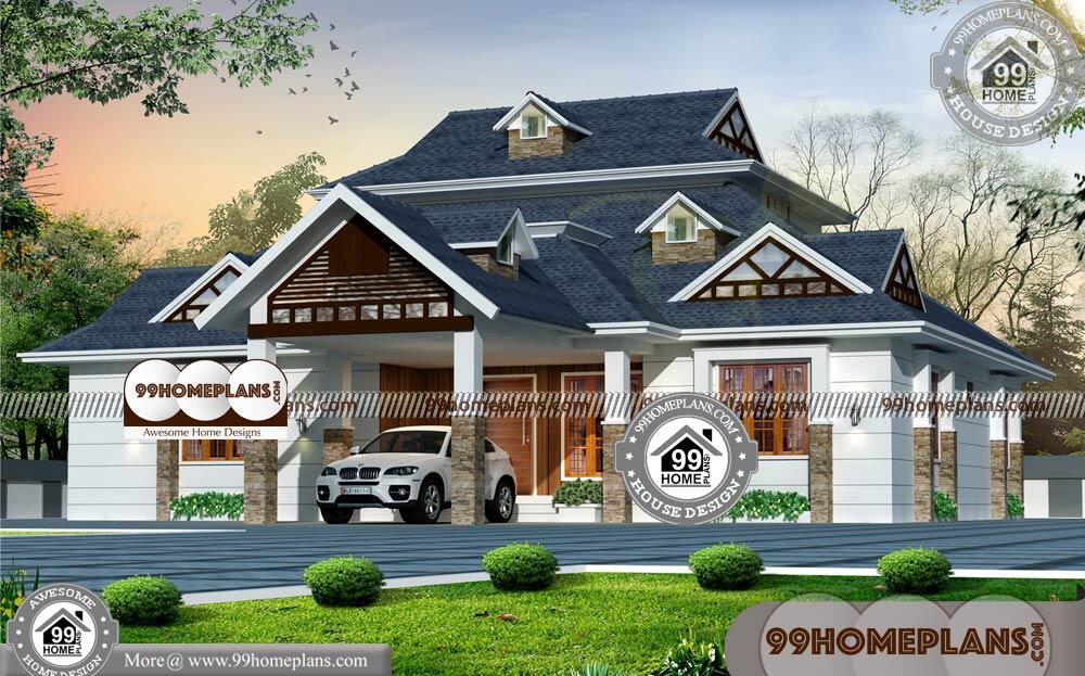 1 Story Home & 100+ Traditional House Plans Kerala Style Collections