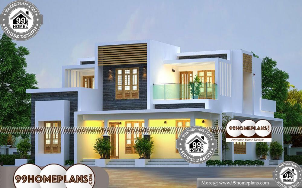 Kerala Contemporary Style House Plans, 2200 Square Feet House Plans