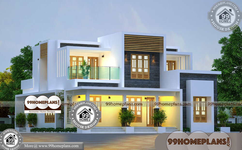 2 Story Narrow Lot Plans 70+ Kerala Contemporary Style House Plans