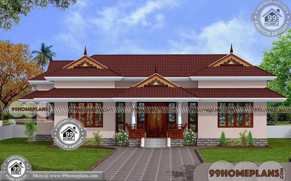 3 Bedroom House Plans Kerala Single Floor Traditional Nalukettu Veedu