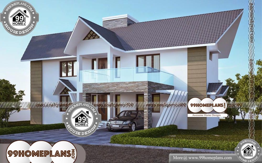 3D Double Storey House Plans - 2 Story 3713 sqft-HOME