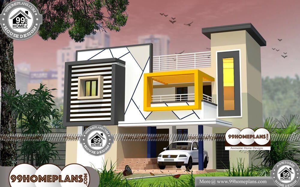 4 Bedroom Narrow Lot House Plans - 2 Story 2350 sqft-Home