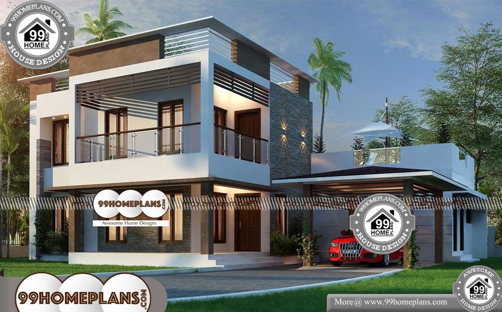 Beautiful Double Storey House Designs - 2 Story 3116 sqft-HOME