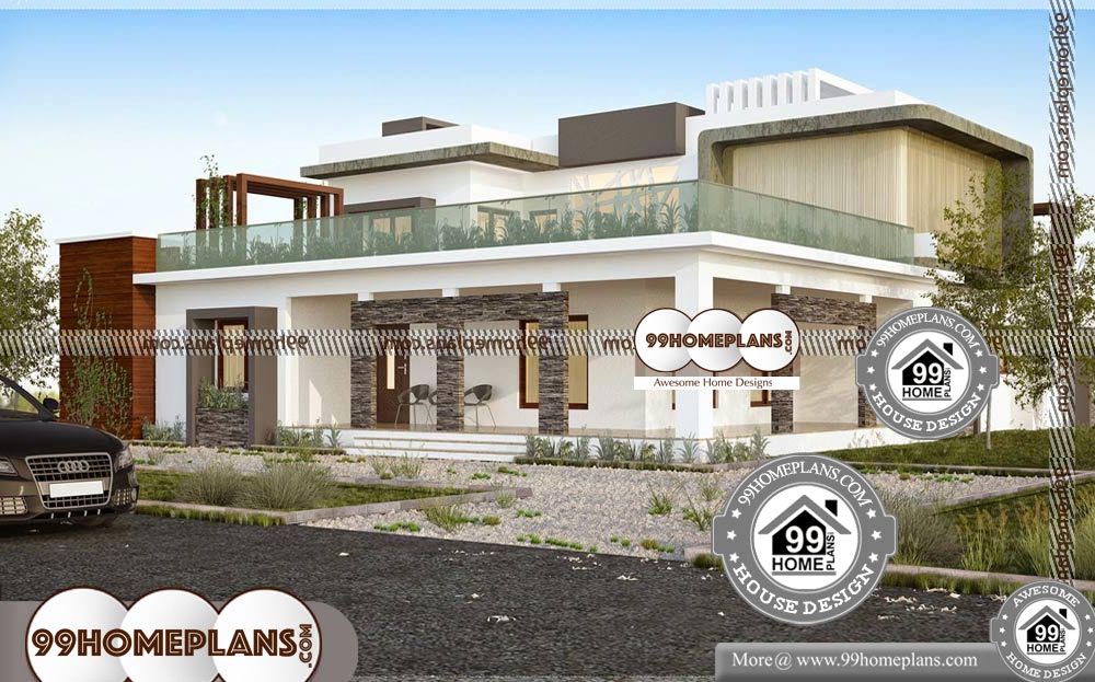 Contemporary Homes Plans - 2 Story 3700 sqft-HOME