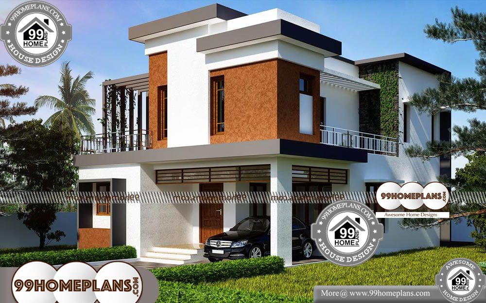 Contemporary Small Home Plans - 2 Story 1700 sqft-HOME