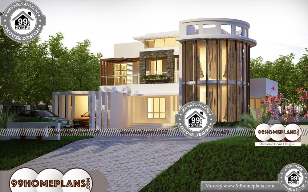 Contemporary Style Home Plans - 2 Story 3324 sqft-HOME