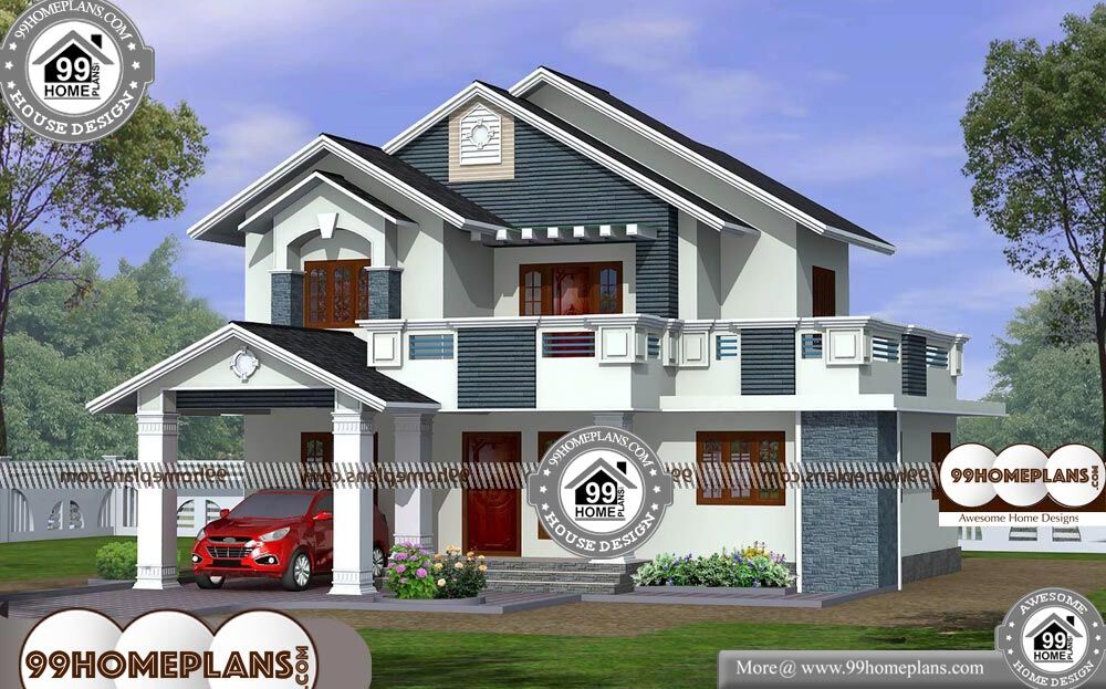 Double Floor House Plans - 2 Story 1750 sqft-Home