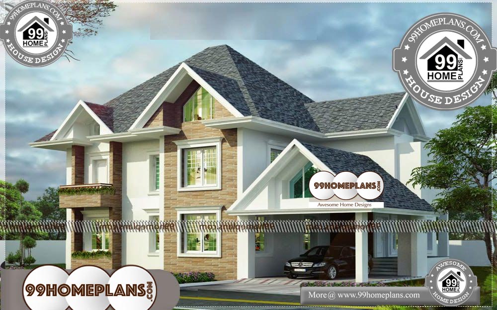 Double Storey Home Plans - 2 Story 3200 sqft-HOME