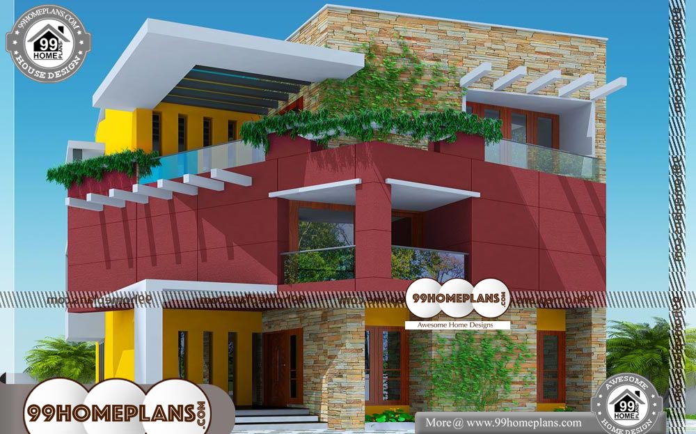 Elevation Designs for 3 Floors Building - 3 Story 2350 sqft-HOME