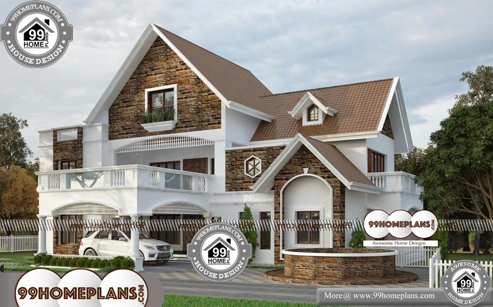 Five Bedroom House Plans - 2 Story 5408 sqft-HOME