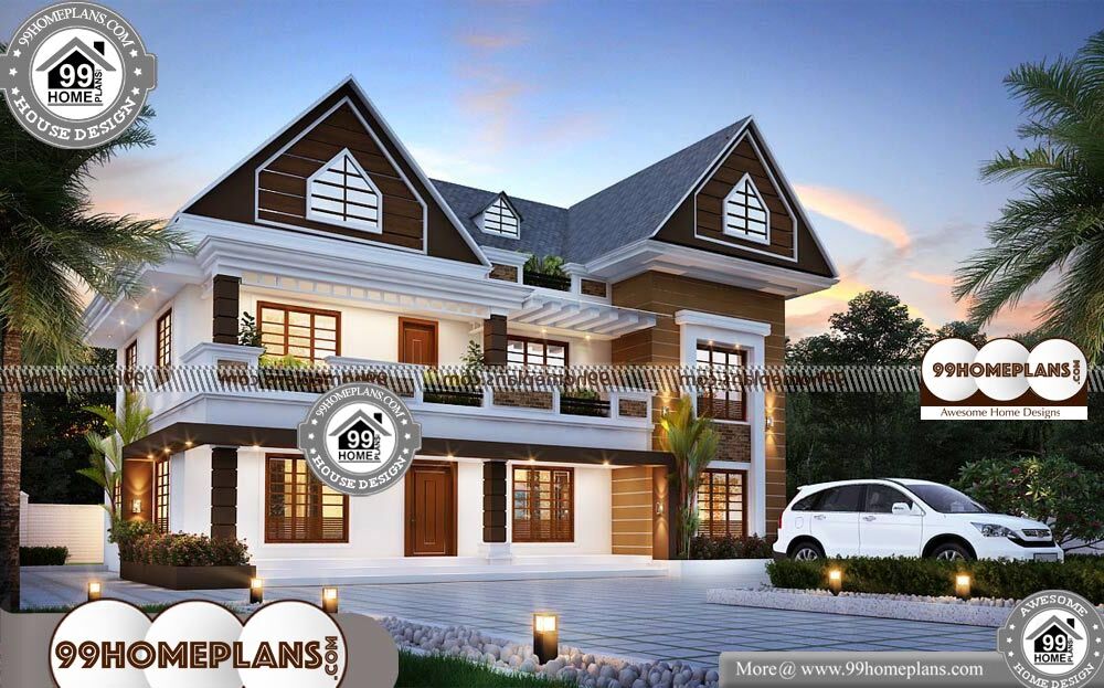 Front Elevation House Plans - 2 Story 2822 sqft-Home