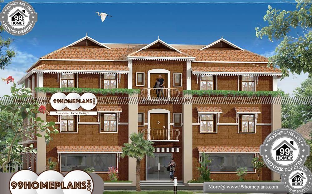 House Designs Kerala Style Low Cost - 3 Story 6759 sqft-HOME