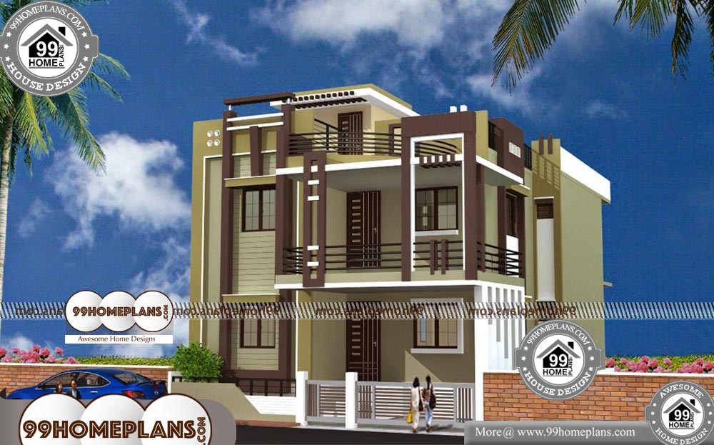 House Designs for Narrow Blocks - 2 Story 3100 sqft-HOME