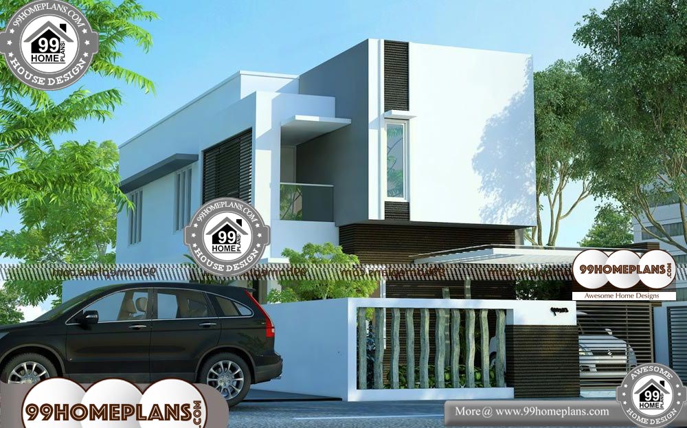 House Plans Narrow Block - 2 Story 2100 sqft-HOME