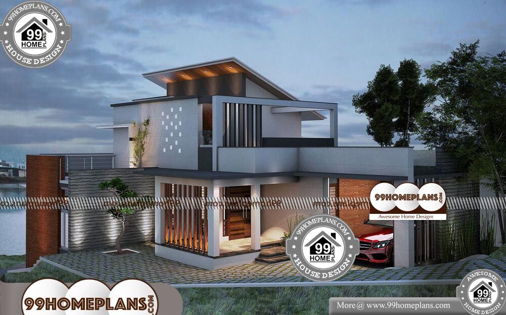 House Plans and Designs with Photos - 2 Story 2032 sqft-Home