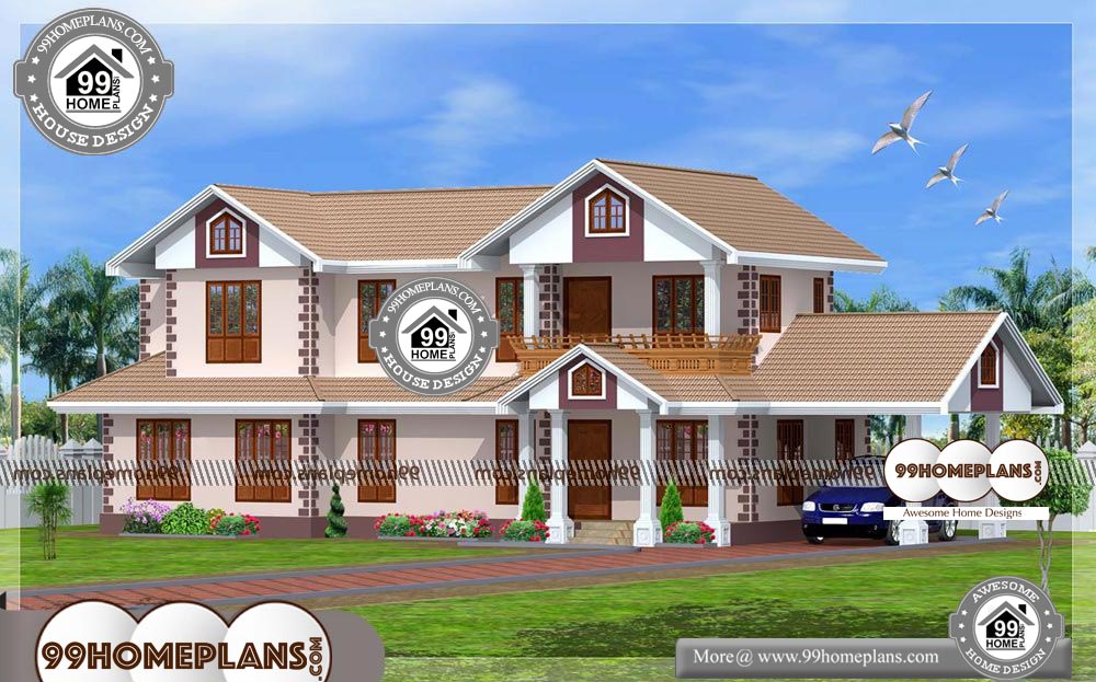 House Plans in Kerala Style - 2 Story 2261 sqft-Home