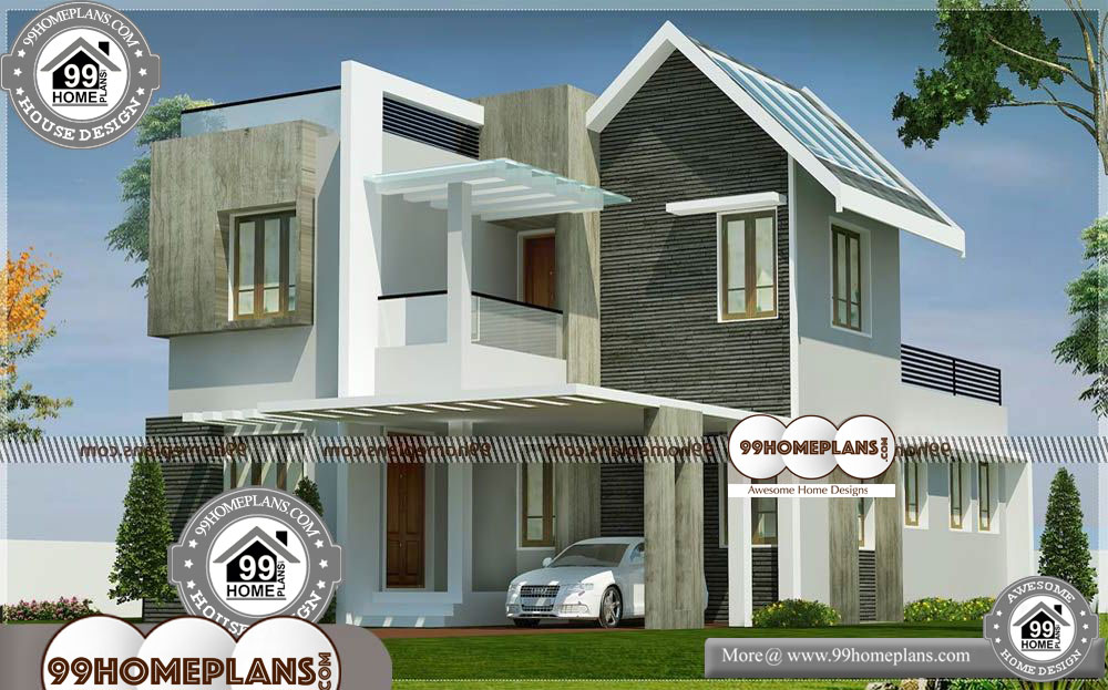 Indian Home Architecture Plans - 2 Story 1950 sqft-Home