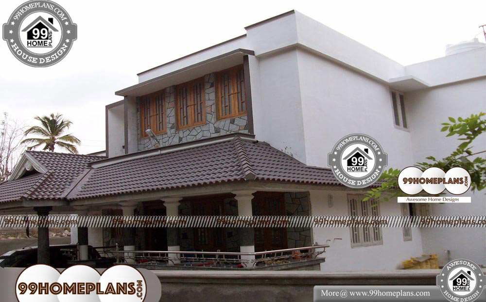 Indian Home Design Photos Exterior - 2 Story 1800 sqft-Home