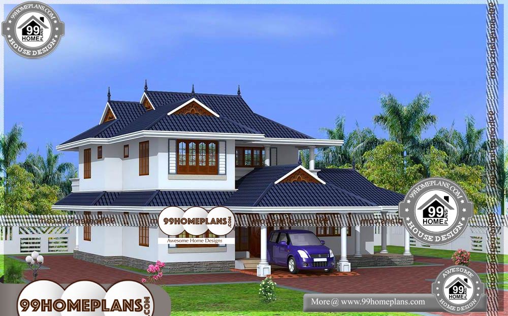 Kerala House Models Plans Photos - 2 Story 2200 sqft-Home